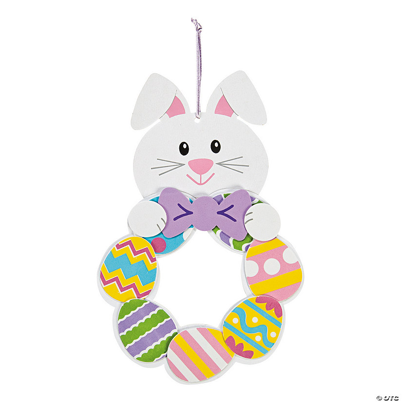 Easter Bunny Wreath Foam Craft Kit- Makes 12 Image