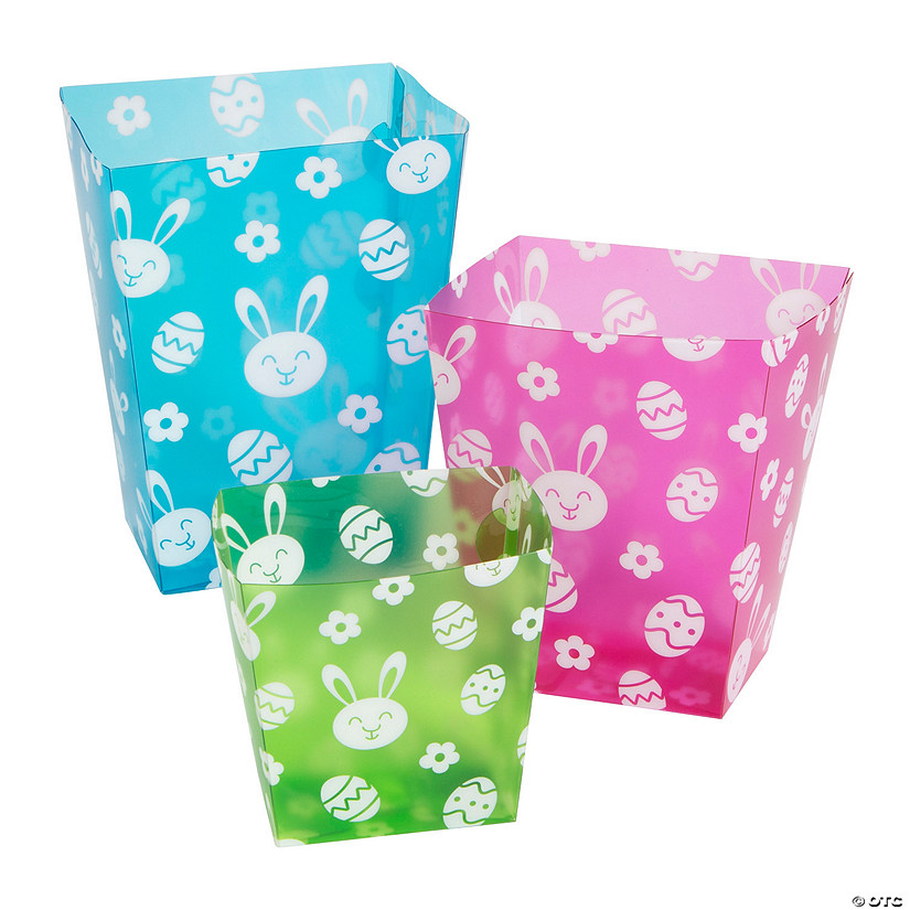 Easter Candy BPA-Free Plastic Buckets - 6 Pc. Image