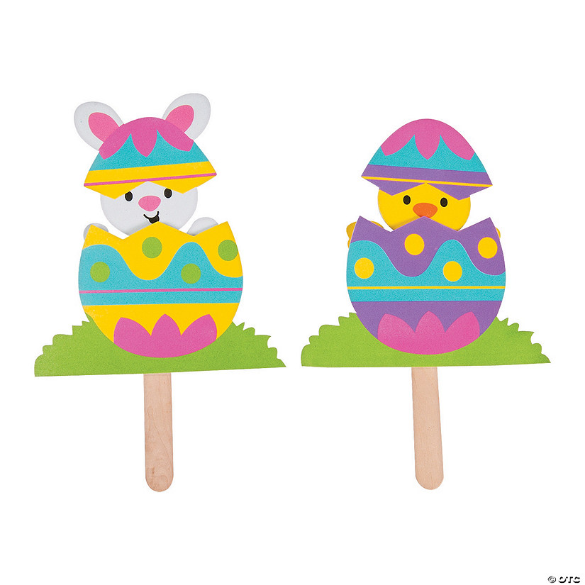 Color Your Own Easter Cups W/ Lids & Straws 1Dz - Craft Kits - 12
