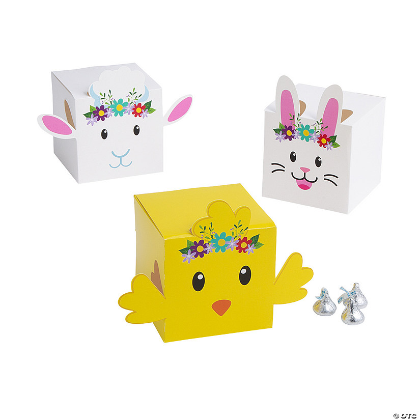 Easter Character Treat Boxes - 12 Pc. Image