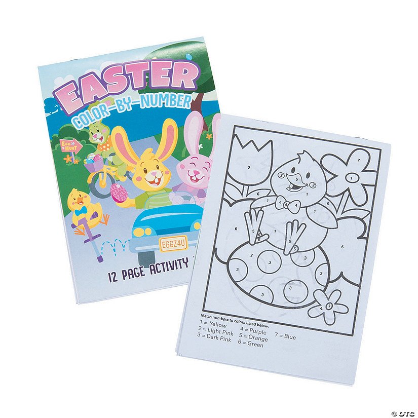 Easter Color by Number Activity Books Oriental Trading