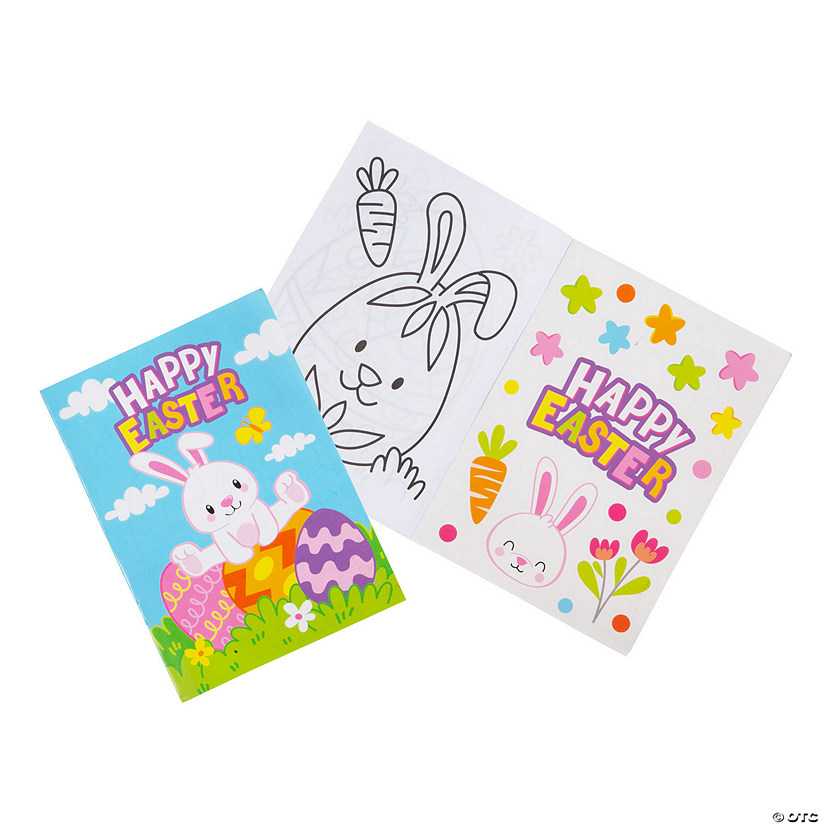 Easter Coloring Books with Sticker Sheets - 24 Pc. Image