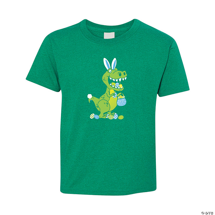 Easter Dinosaur Hunt Youth T-Shirt Image