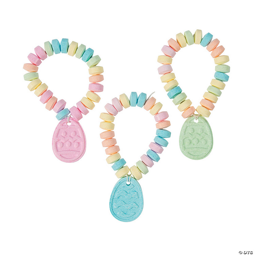 Easter Egg Candy Bracelets - 12 Pc. Image
