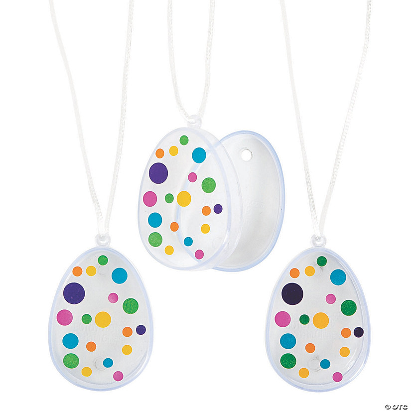 Easter Egg Container Necklaces - 12 Pc. Image