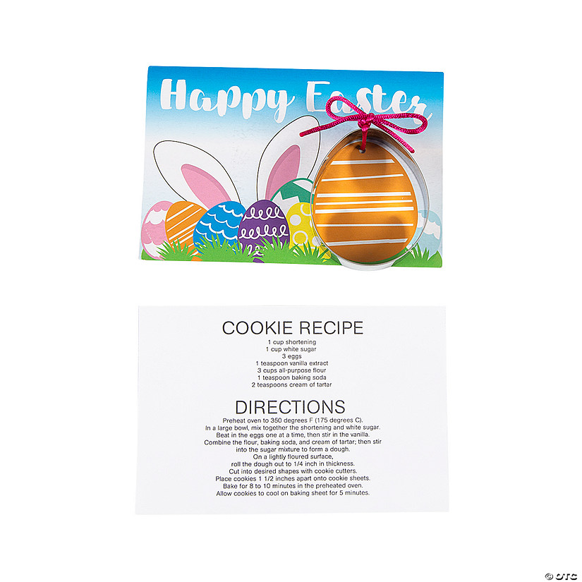 Easter Egg Cookie Cutter Handouts with Card - 12 Pc. Image