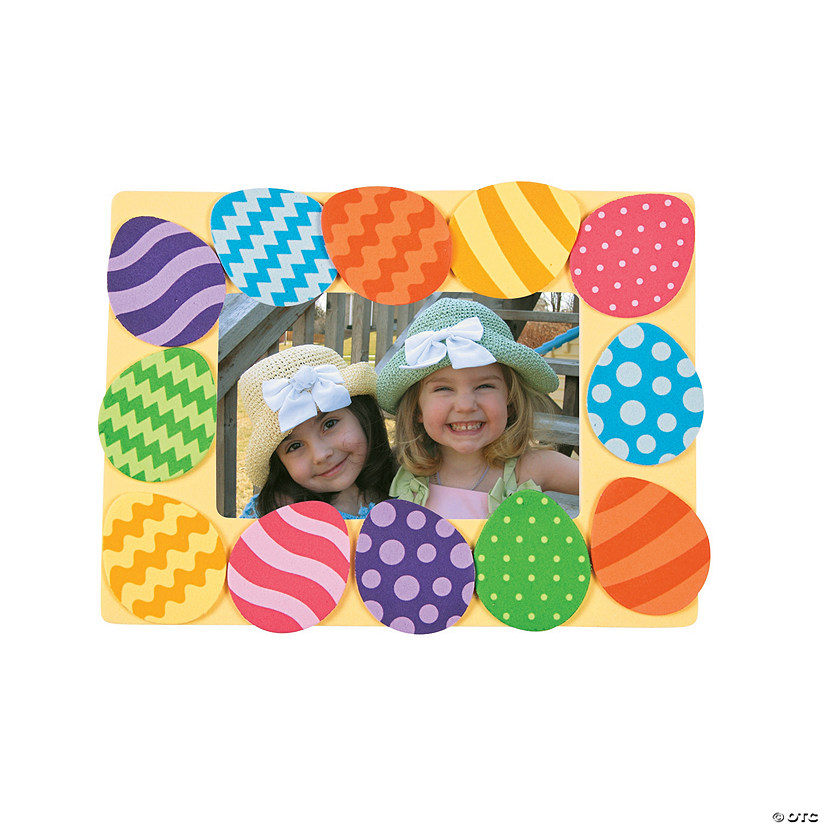 Easter Egg Picture Frame Magnet Craft Kit - Makes 12 Image