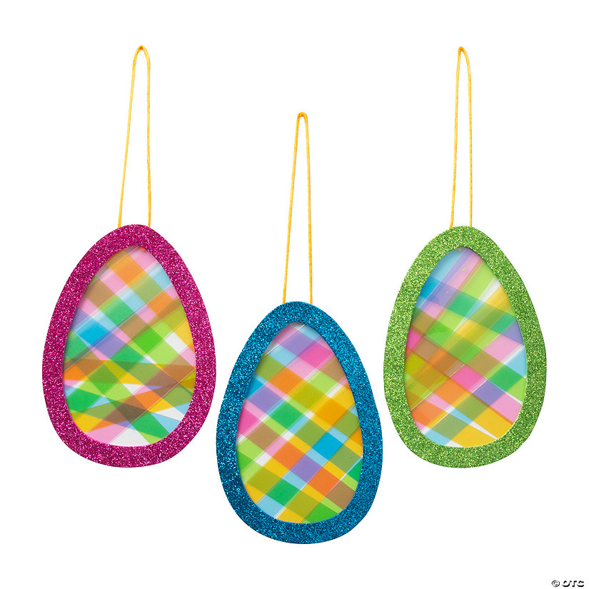 Easter Egg Stained Glass Craft Kit - Makes 12 Image