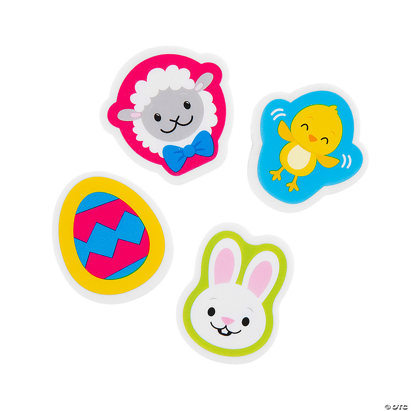 Easter Erasers Assortment - 24 Pc. Image