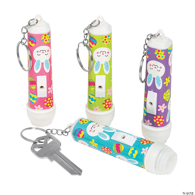 Easter Flashlight Keychains - 12 Pc. Image