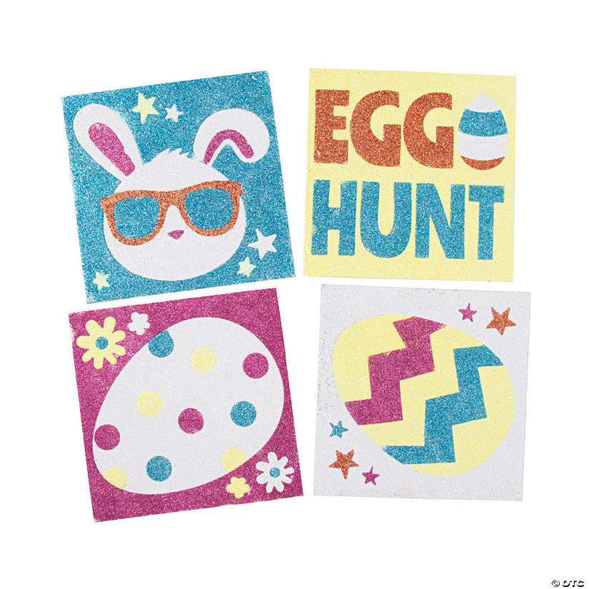 Easter Glitter Art Pictures - 12 Pc. Image
