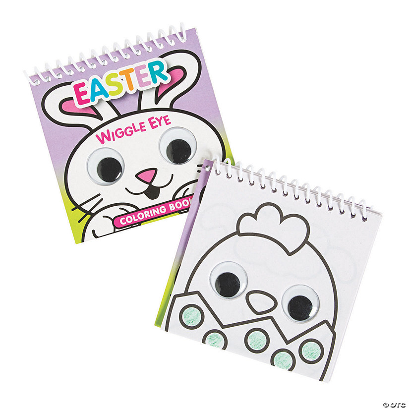 Easter Googly Eyes Spiral Coloring Books - 12 Pc. Image