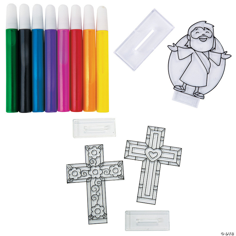 Easter He Lives Suncatcher Kit for 24 Oriental Trading