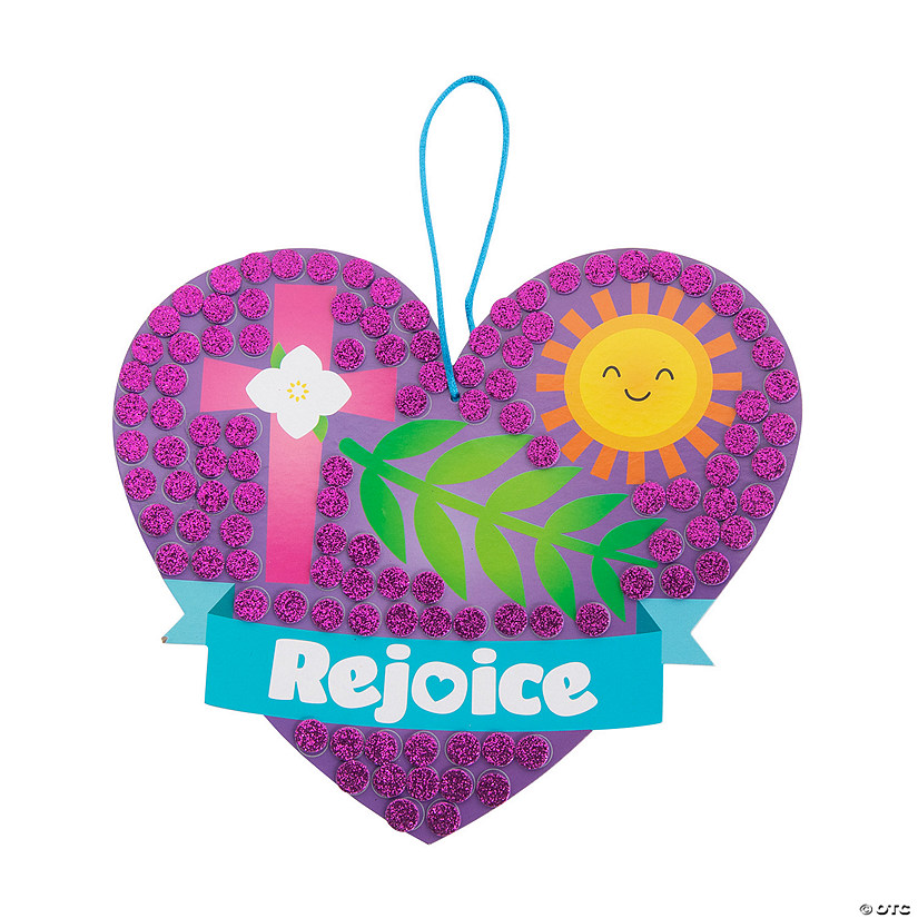 Easter Heart Mosaic Craft Kit - Makes 12 Image