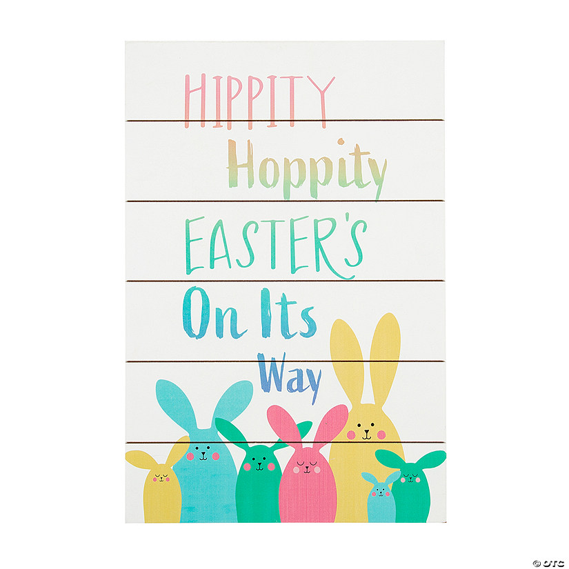 Easter Hippity Hoppity Door Sign Image