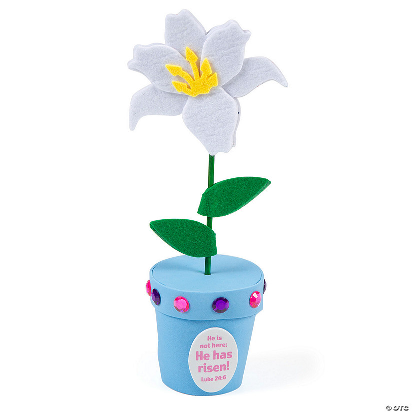 Easter Lily with Bible Verse Craft Kit Makes 6 Oriental Trading