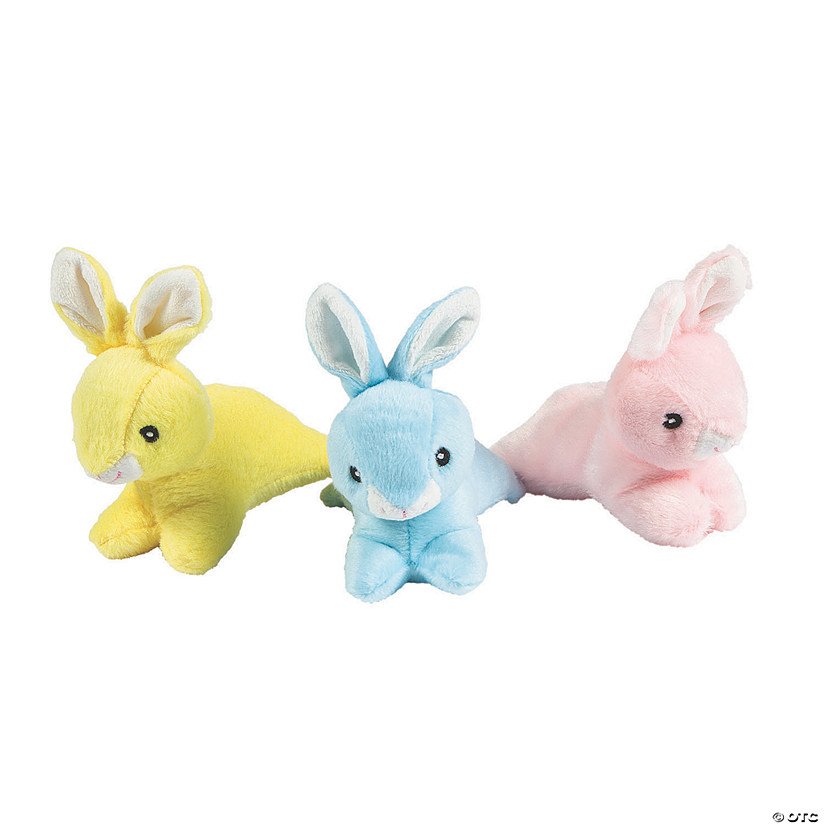 Easter Pastels Stuffed Bunnies - 12 Pc. Image
