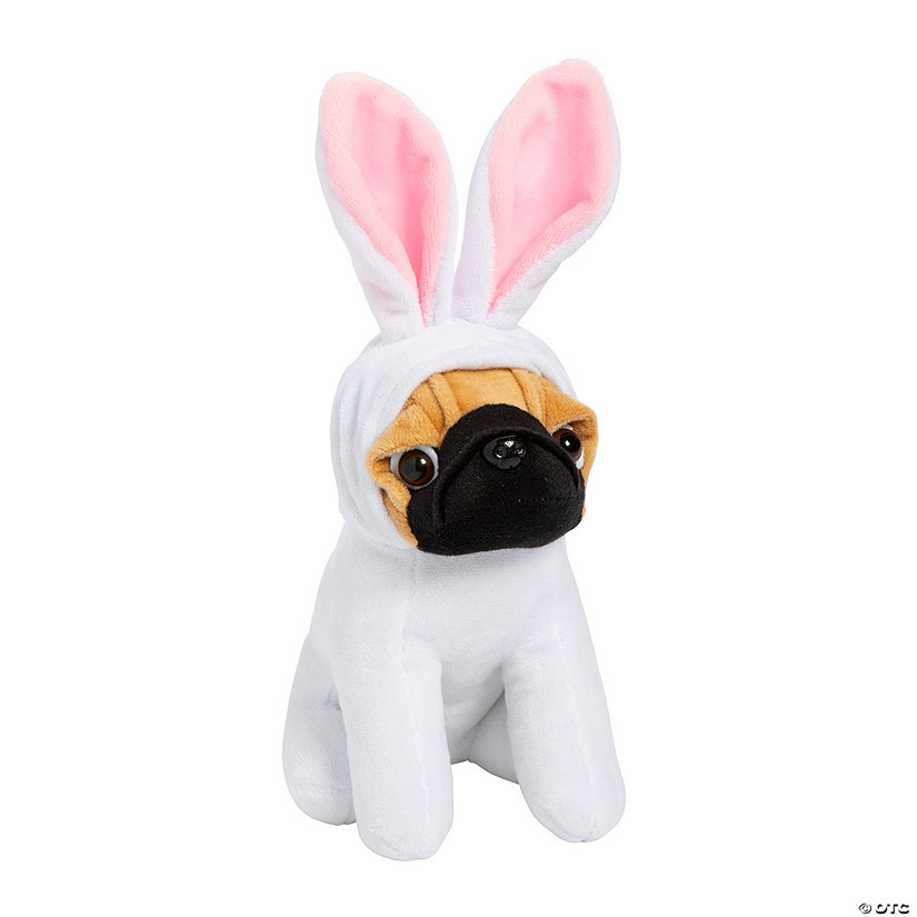Easter Stuffed Pugs in Bunny Costume - 6 Pc. Image