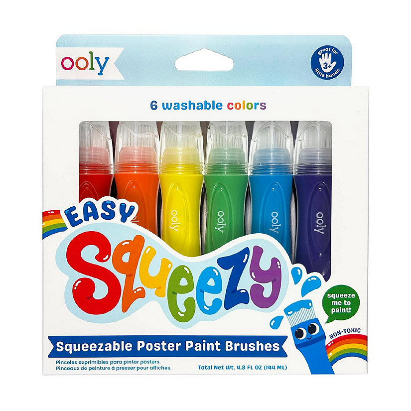 Easy Squeezy Squeezable Poster Paint Brushes - Set of 6 / Default Title Image