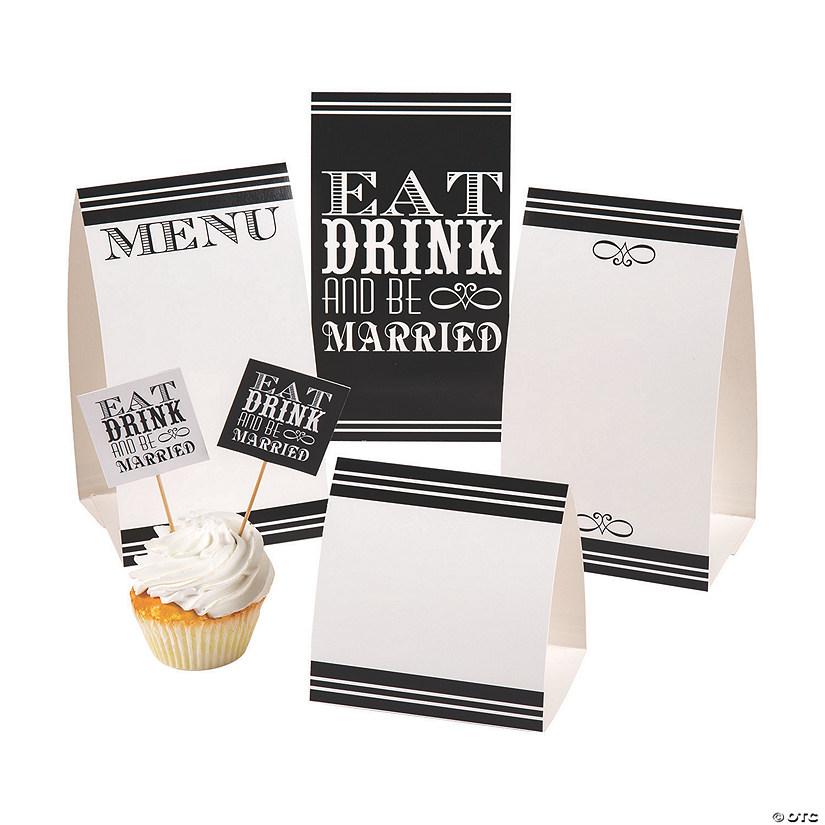 Eat, Drink & Be Married Buffet Decorating Kit - 12 Pc. Image