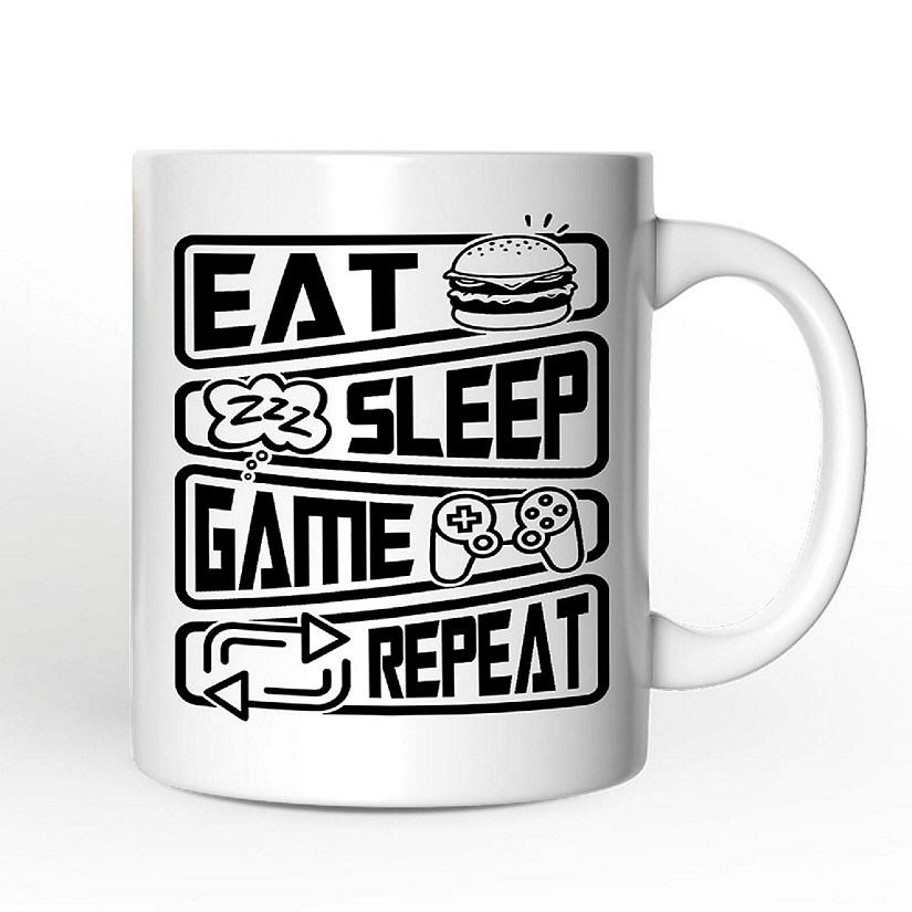 Eat Sleep Game Repeat Mug, Funny Gamer Gift Image