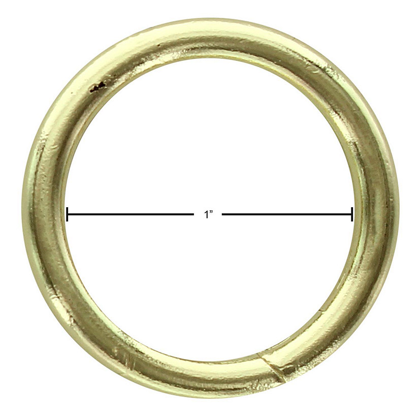 EBL Metal Ring 1" Brass 6pc Image