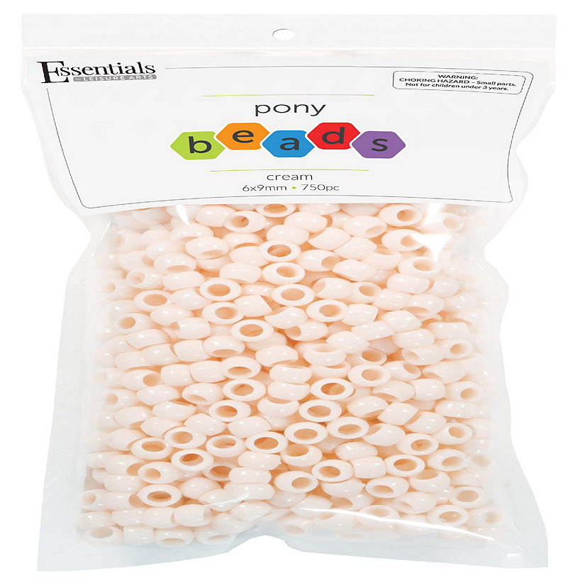 EBL Pony Bead 6x9mm Neutral Cream 750pc Image