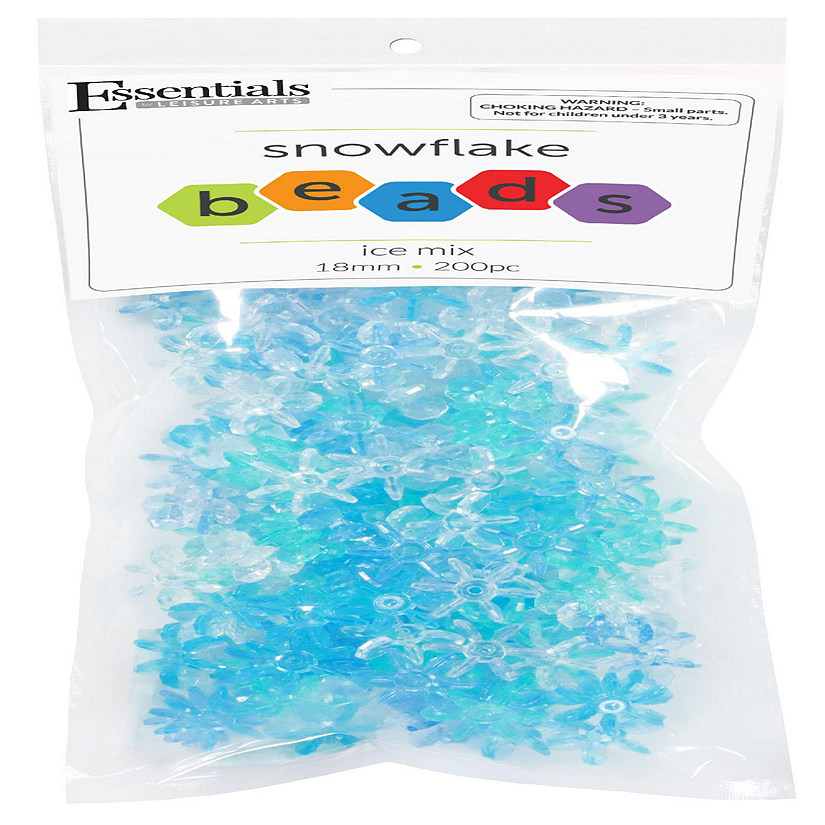 EBL Snowflake Bead 18mm Ice Mix 200pc Image