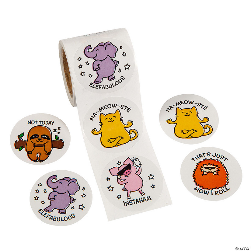 Eccentric Animals Sticker Roll - 100 Pc. Image