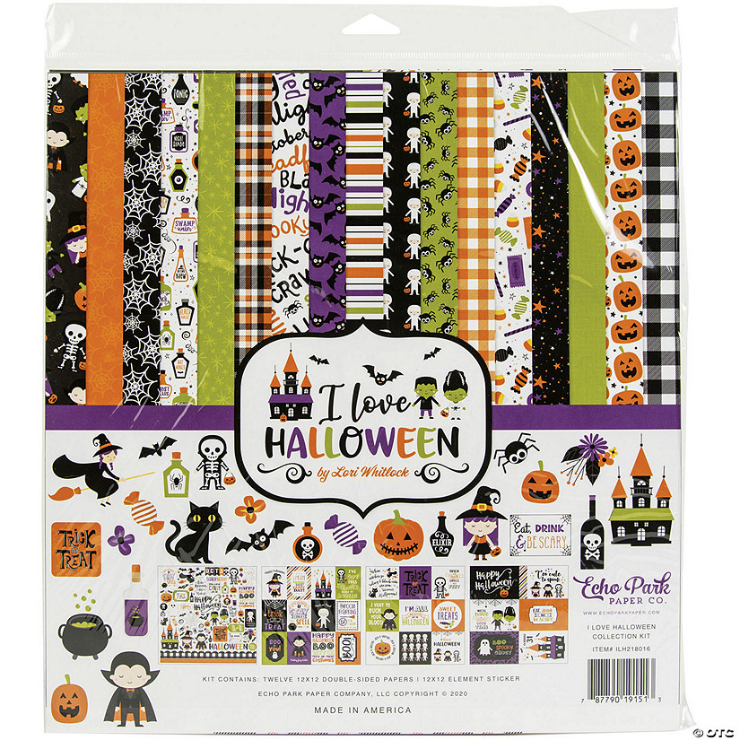 Echo Park Collection Kit 12"X12" 12 Sheets, I Love Halloween Image