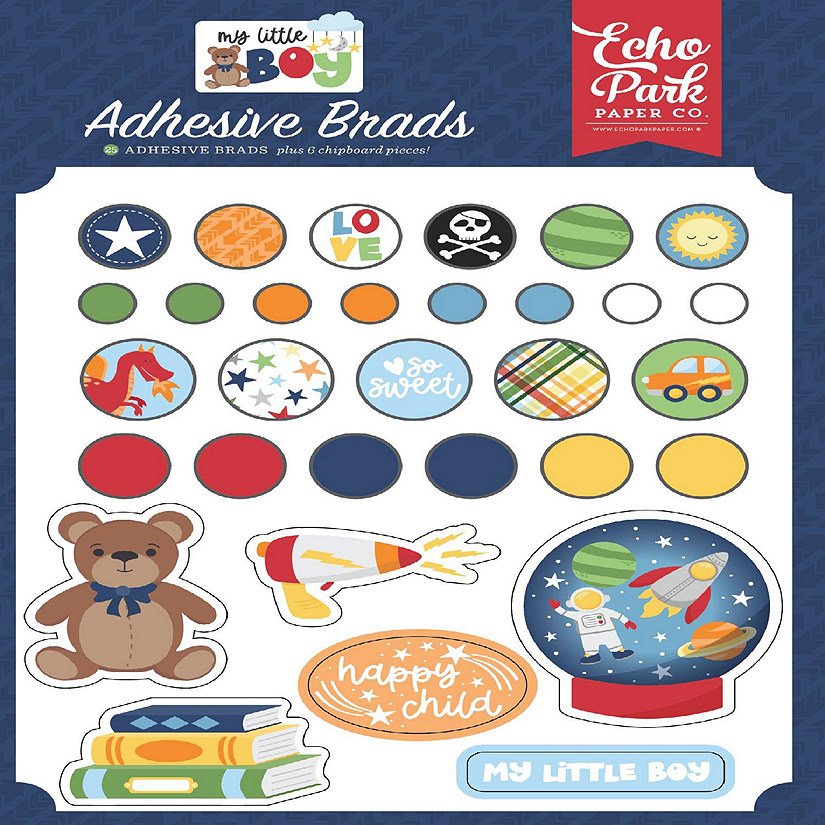 Echo Park Decorative BradsMy Little Boy Oriental Trading