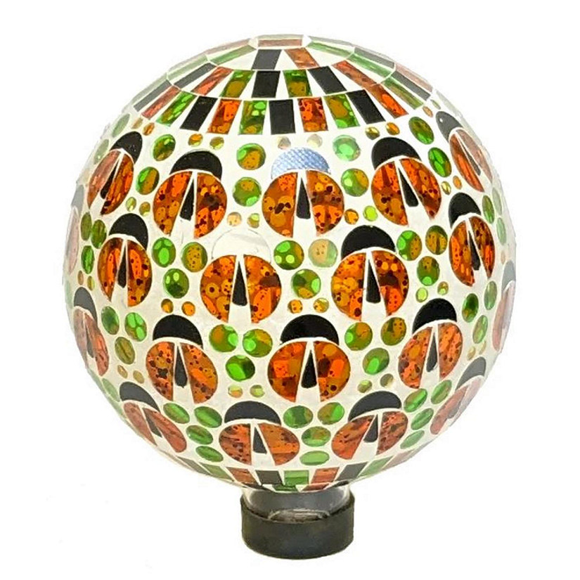 Echo Valley Mosaic Gazing Globe Garden Accent, Ladybug, 10 Inches Image