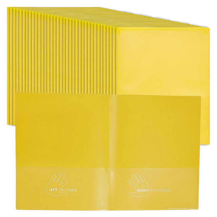 ECR4Kids 2-Pocket Parent-Teacher Classroom Communication Folder, School Supplies, Yellow, 36-Piece Image
