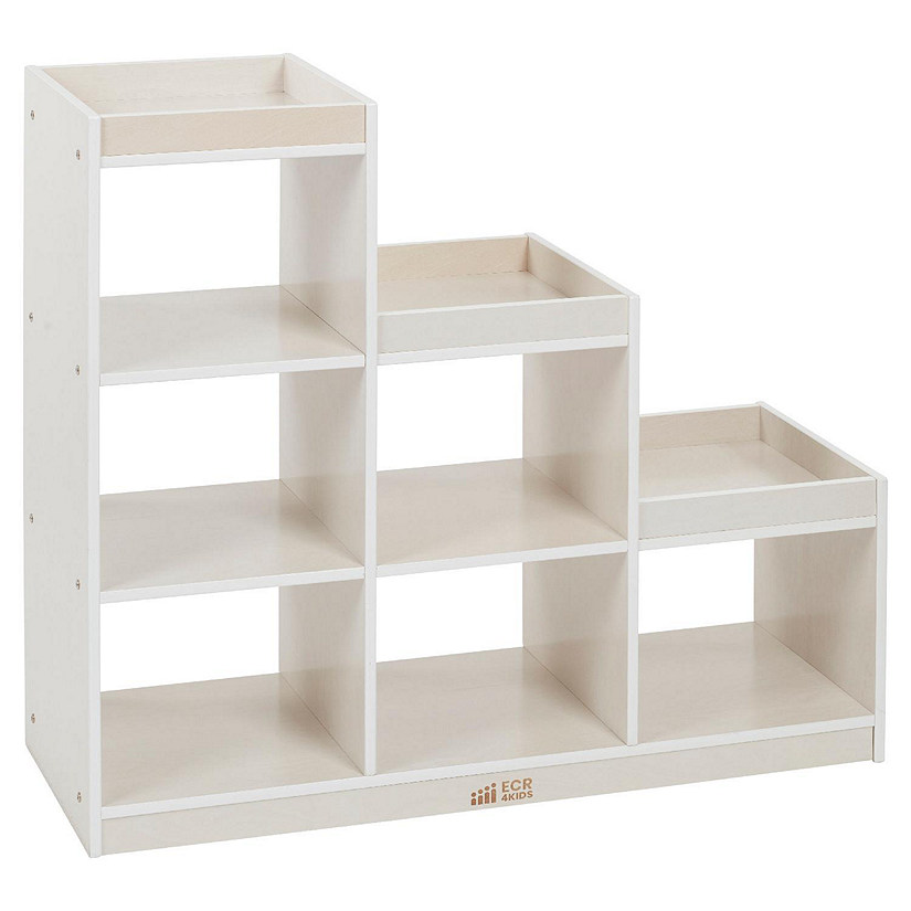 ECR4Kids 3-2-1 Cube Storage Cabinet, White Wash Image
