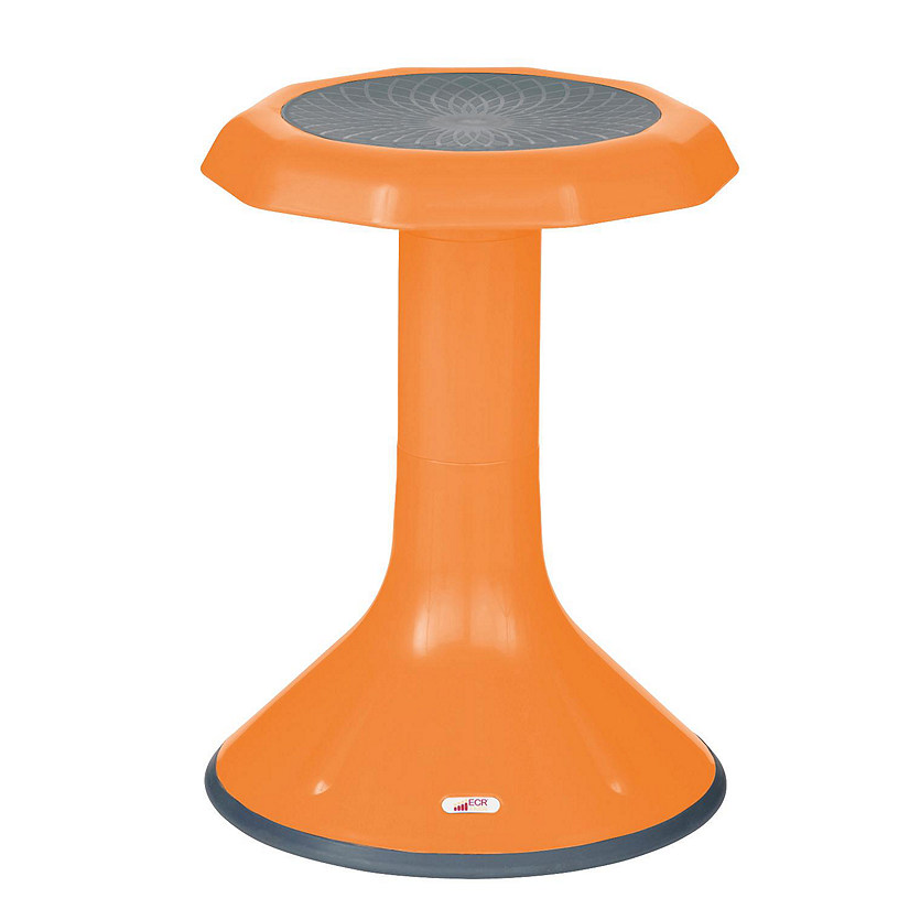 ECR4Kids ACE Active Core Engagement Wobble Stool, 18-Inch Seat Height, Flexible Seating, Orange Image