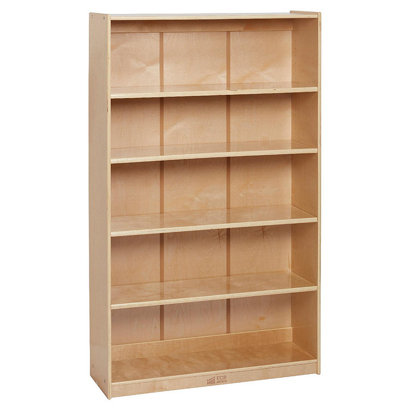 ECR4Kids Classic Bookcase, 60in, Adjustable Bookshelf, Natural Image