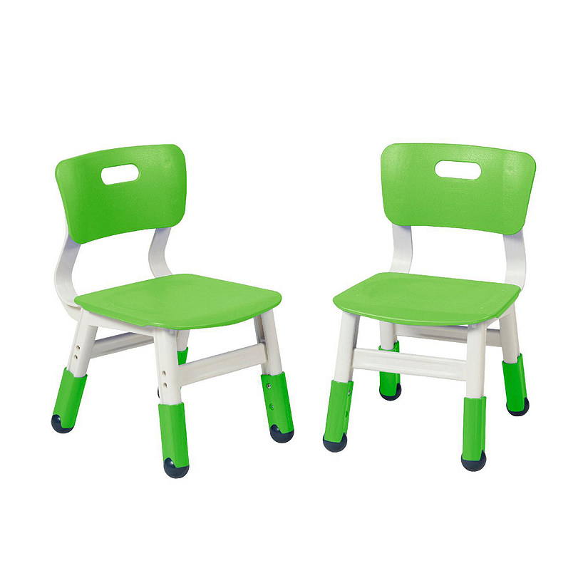 ECR4Kids Classroom Adjustable Chair, Flexible Seating, Grassy Green, 2-Pack Image