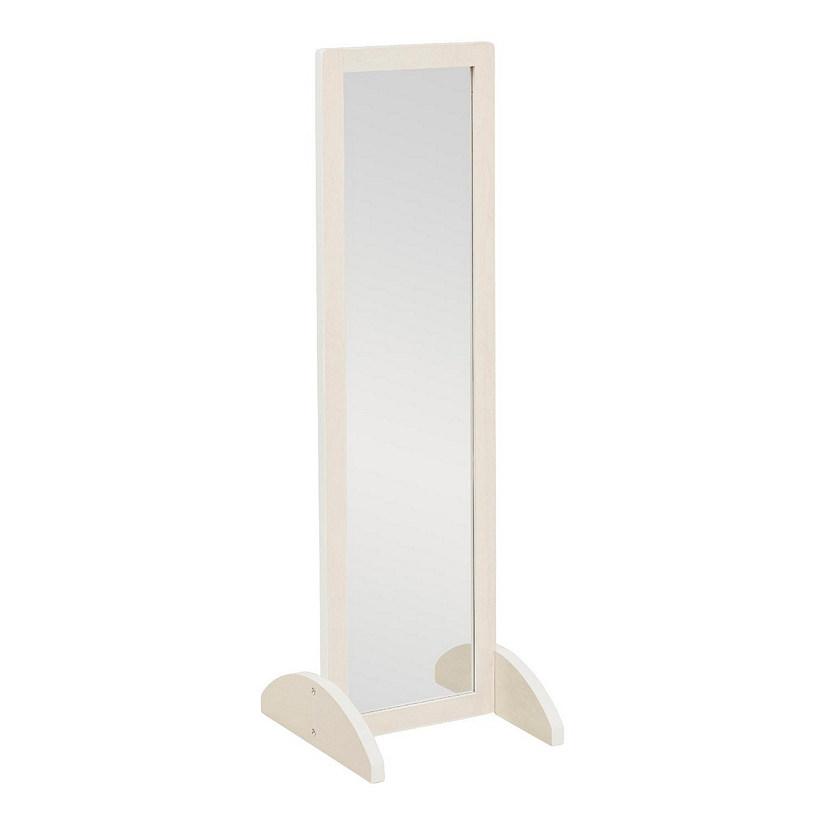 ECR4Kids Double-Sided Bi-Directional Mirror, White Wash Image
