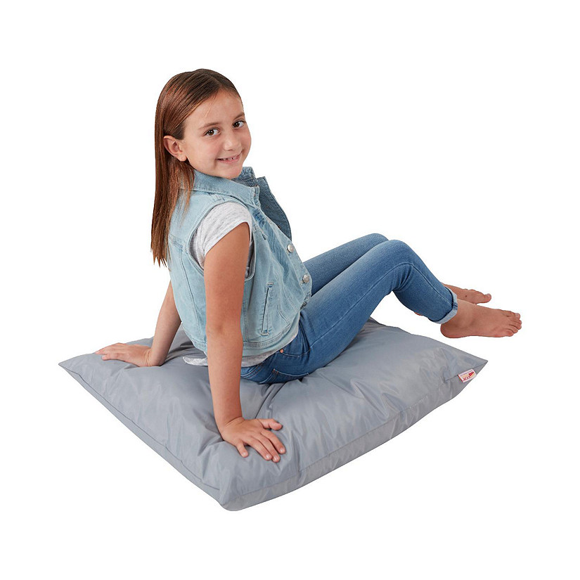 ECR4Kids Jumbo Floor Pillow, 27in, Flexible Seating, Light Grey Image