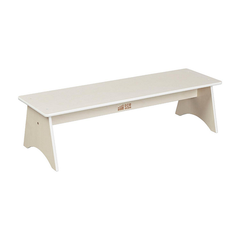 ECR4Kids Kiddo Bench, White Wash Image