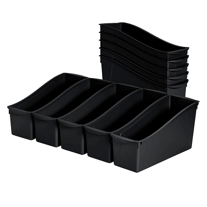 ECR4Kids Linking Book Bin, Black, 10-Piece Image