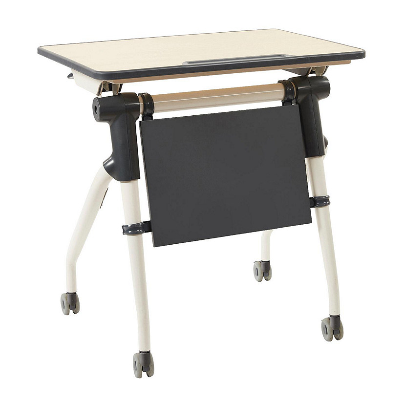 ECR4Kids Nesting Student Desk, Maple/Grey Image