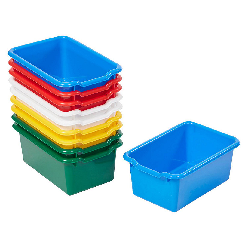 ECR4Kids Scoop Front Storage Bins, Assorted, 10-Piece Image