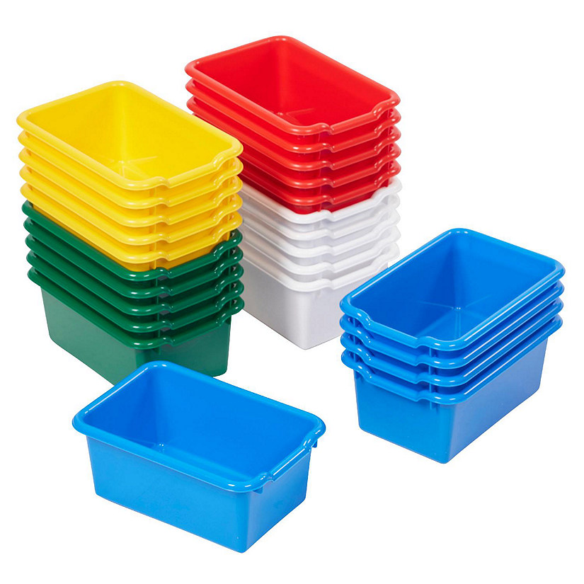 ECR4Kids Scoop Front Storage Bins, Assorted, 25-Piece Image