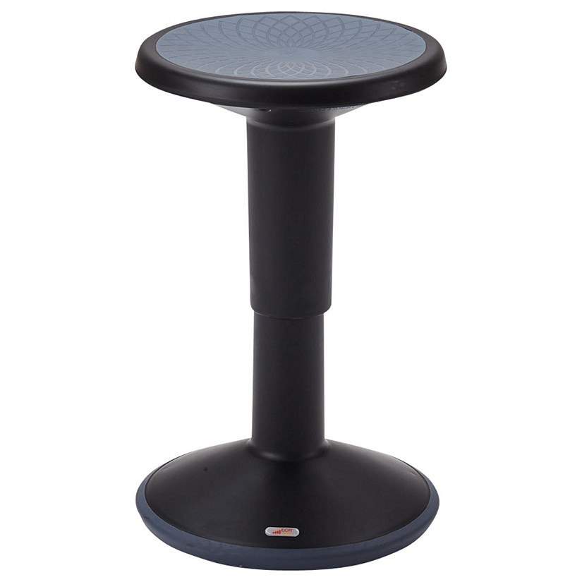 ECR4Kids SitWell Wobble Stool, Adjustable Height, Active Seating, Black Image