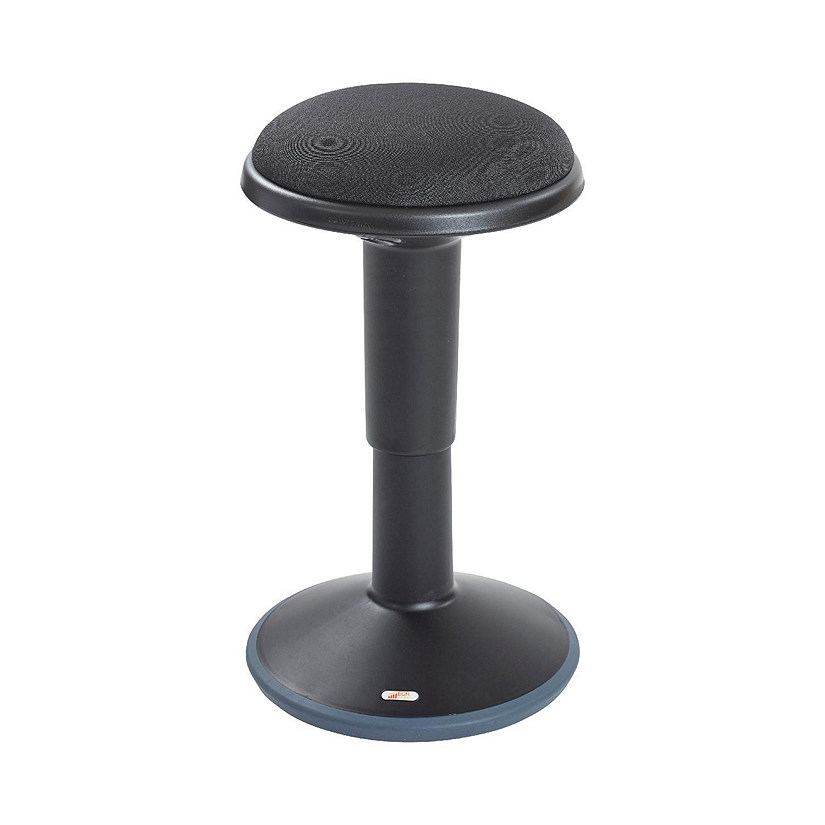 ECR4Kids Sitwell Wobble Stool with Cushion, Adjustable Height, Active Seating, Black Image