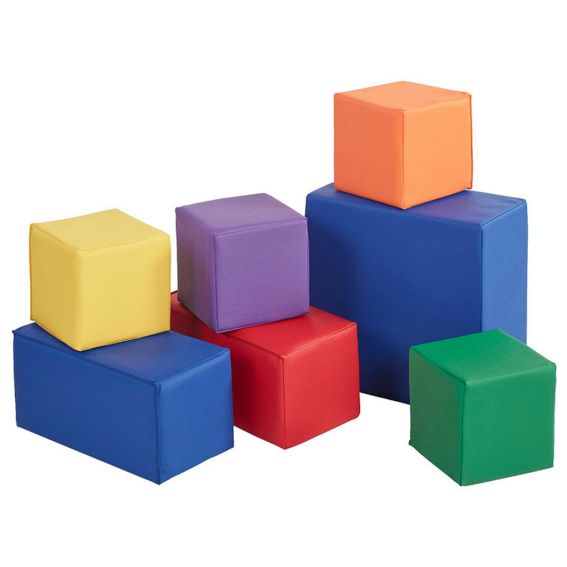 ECR4Kids SoftZone Big Foam Building Blocks, Assorted, 7-Piece Image