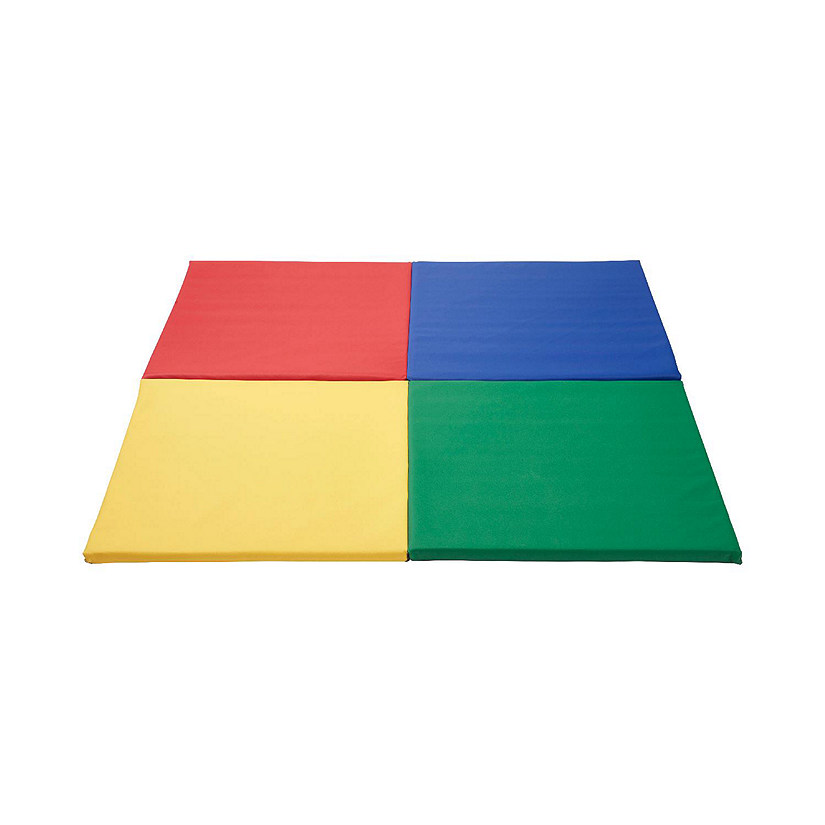 ECR4Kids SoftZone Quad Fold-N-Go Activity Mat, Folding Playmat, Assorted Image