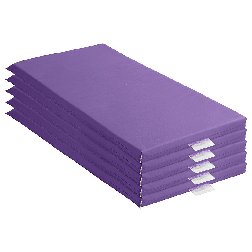 ECR4Kids SoftZone Rainbow Rest Mat, 2in, Sleeping Pad, Purple, 5-Piece Image