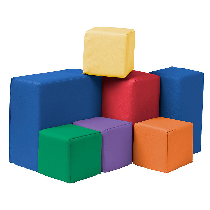 ECR4Kids SoftZone Toddler Foam Building Blocks, Assorted, 7-Piece Image